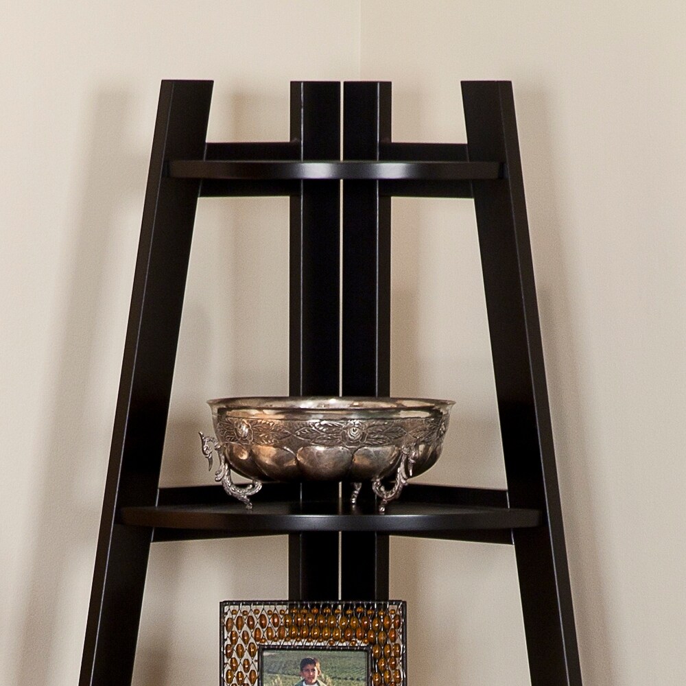 Danya B. 5 Tier Corner Ladder Display Bookshelf