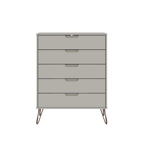 Rockefeller 5-Drawer Tall Dresser in Off White