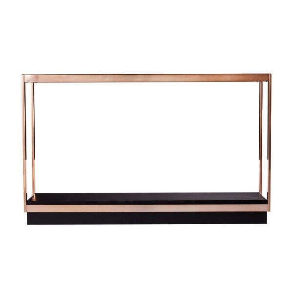 SEI Furniture Luna Transitional Champagne Metal Console Table