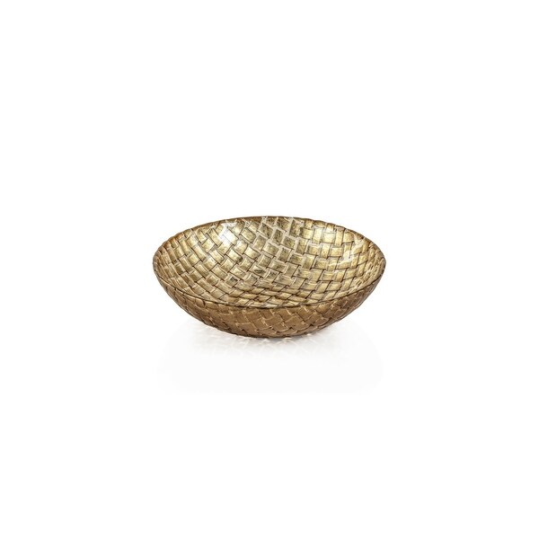 Nova 7 Braided Gold Glass Bowls，Set of 6