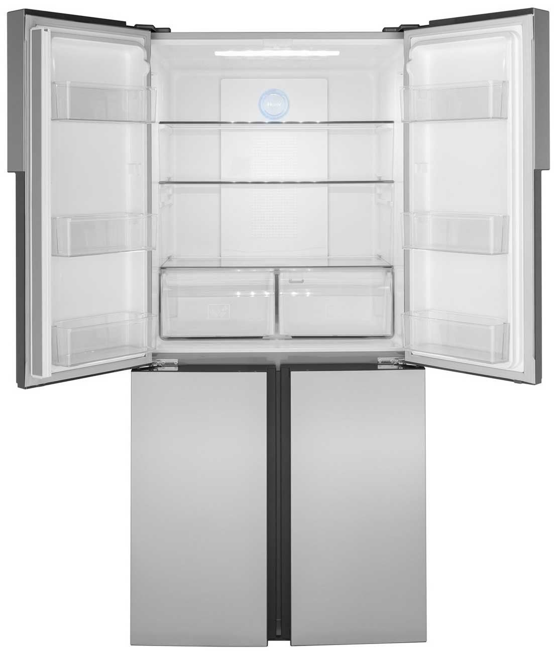 Haier 16.4 Cu. Ft. Fingerprint Resistant Stainless Steel Quad Door Refrigerator