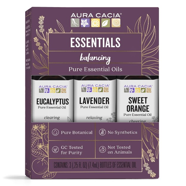 3pk Multi Essential Oil Set Aura Cacia