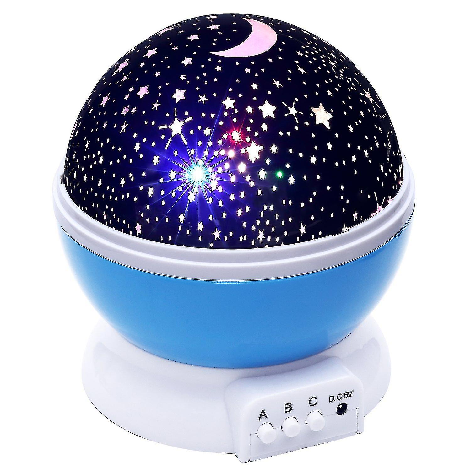 Night Lighting Lampmoon Star Night Light Rotating Star Projector， Baby