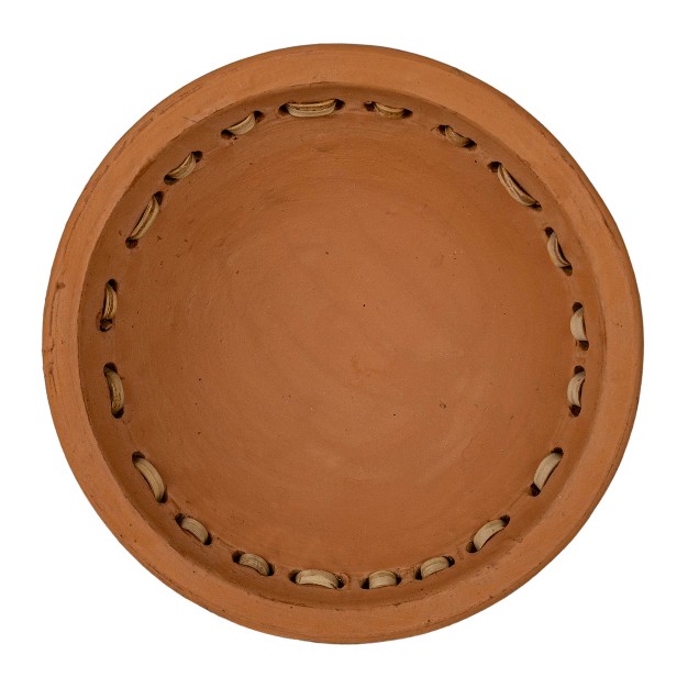 Weave Terracotta amp Cane Trinket Tray Foreside Home amp Garden