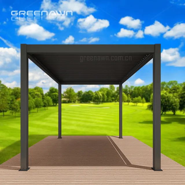 Factory Pergolas Bioclimaticas Price Supply Durable Waterproof 3X4m Pergola Bioclimatica Aluminum