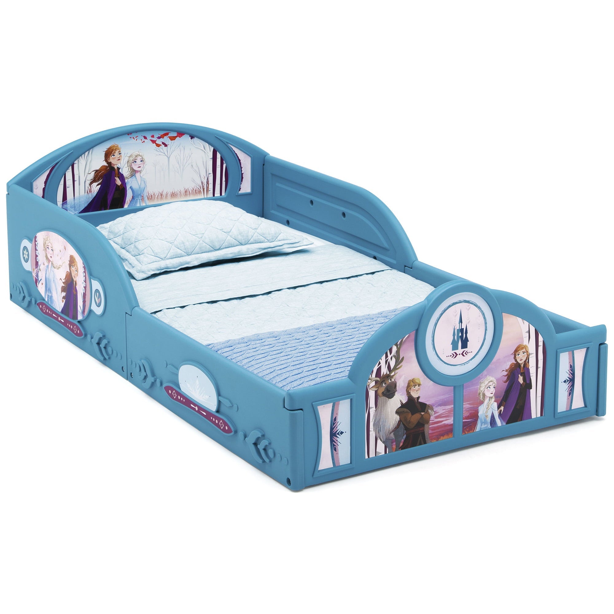 Disney Frozen II Plastic Sleep and Play Toddler Bed by Delta Children