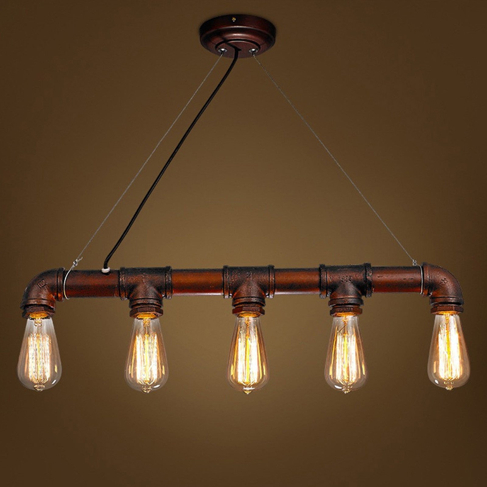 5 Heads Industrial Rustic Pipe  Chandelier  Cy-Dd-183