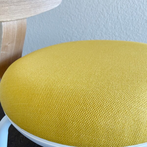 Macaron Fabric Upholstered Dining Chair Metal Legs