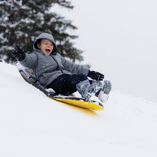 SNOWFUN: Foam Racing Sled: Multi-Coloured 36 in. - Winter Sled with Handles Ages 5 Plus 71028TY