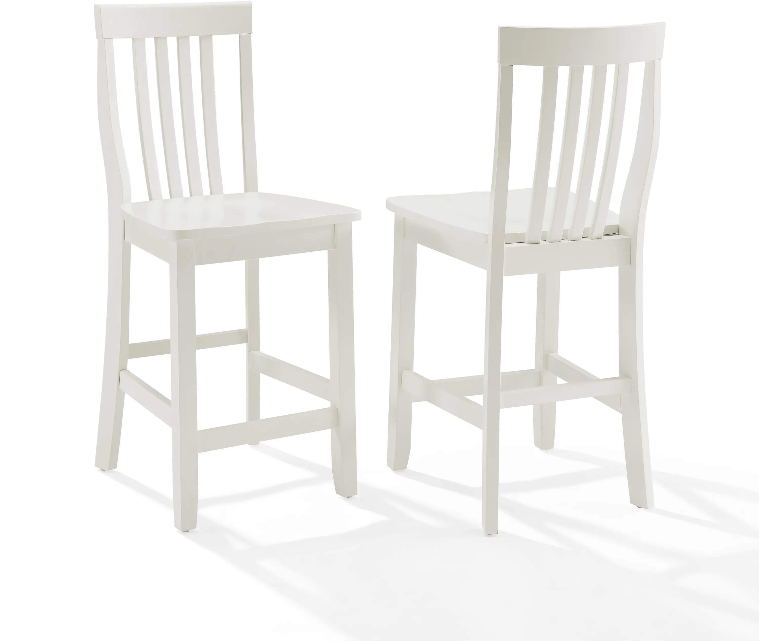 School House White Counter Height Stool (Set of 2)