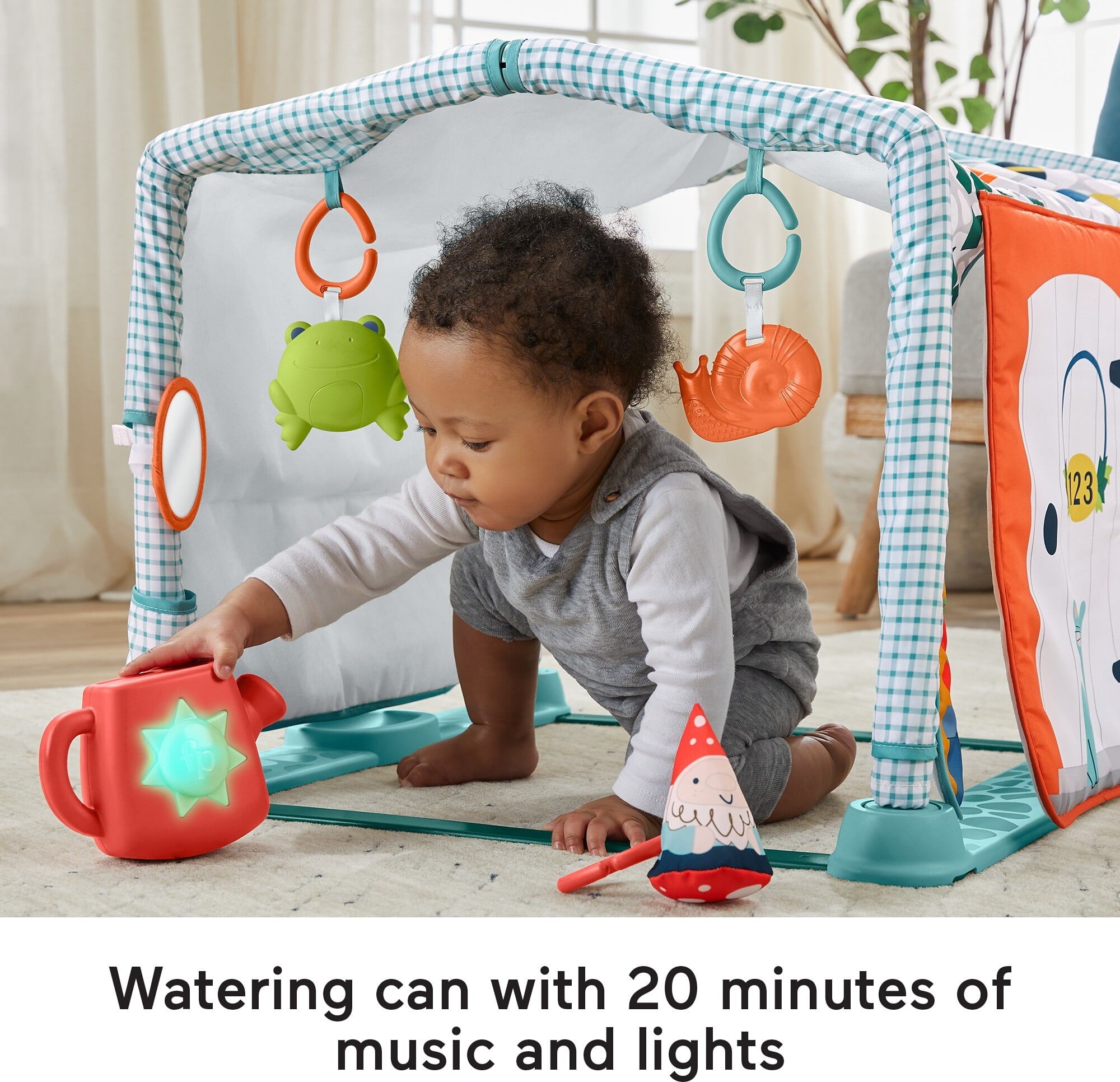 Fisher-Price 3-in-1 Baby Gym with 5 Sensory and Fine Motor Toys for Newborn to Toddler Play