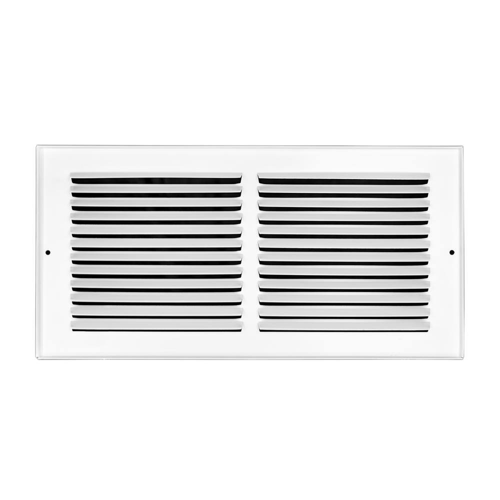 Venti Air 14 in. x 6 in. White Flat Return Air Steel Grille HRG1406