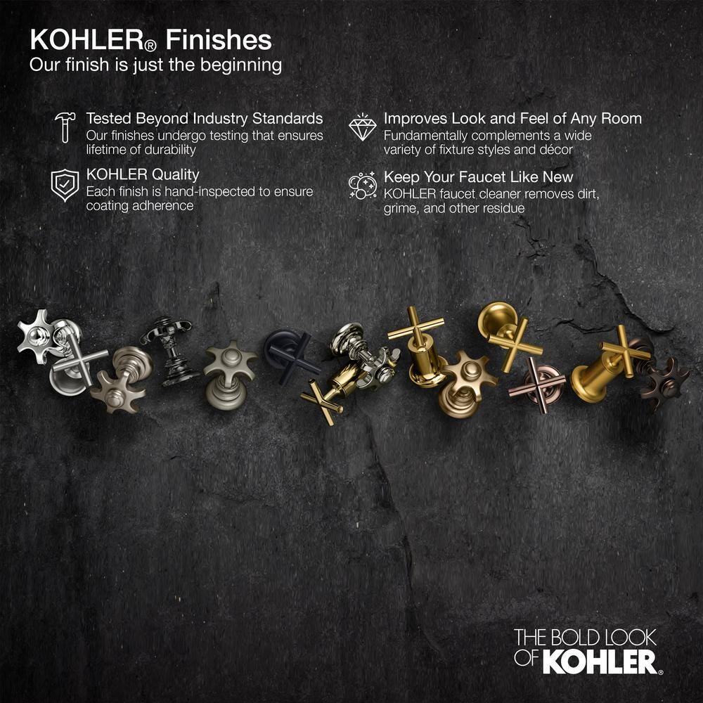 KOHLER Crue Single-Handle Pull-Down Sprayer Kitchen Faucet in Vibrant Brushed Moderne Brass 22973-2MB