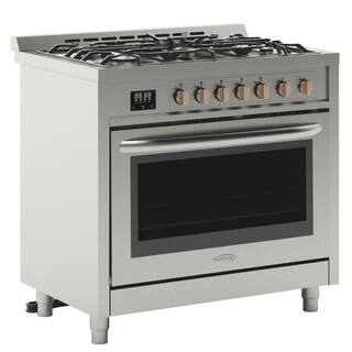 Koolmore 36 in. 5 Burner Freestanding Gas Range in. Stainless Steel GRS-36-5B