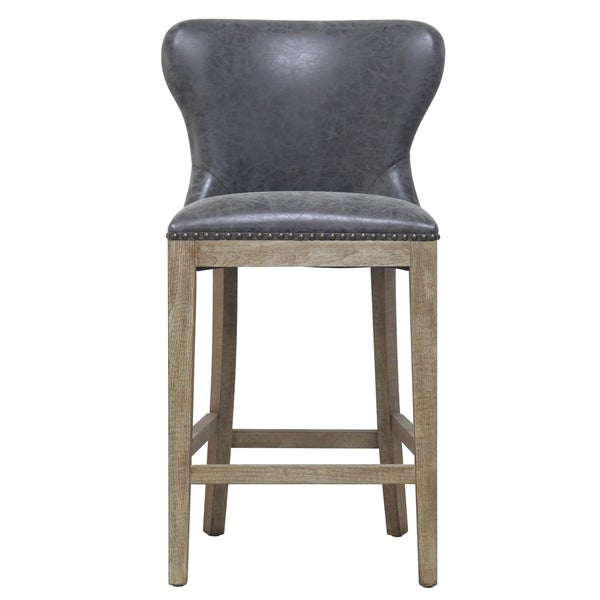 Dorsey Brown and Grey Nubuck Counter Stool