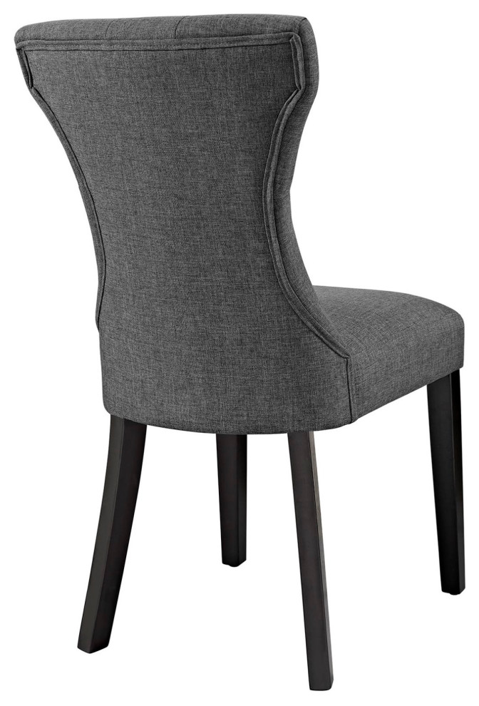 Modern Contemporary Dining Side Chair  Beige Fabric   Transitional   Dining Chairs   by House Bound  Houzz