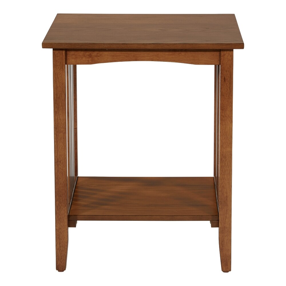 Porch   Den Clifton Mission Medium Oak Wood Finish Side Table