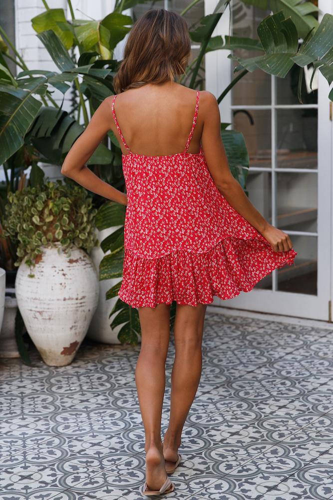 La Dolce Dress Red