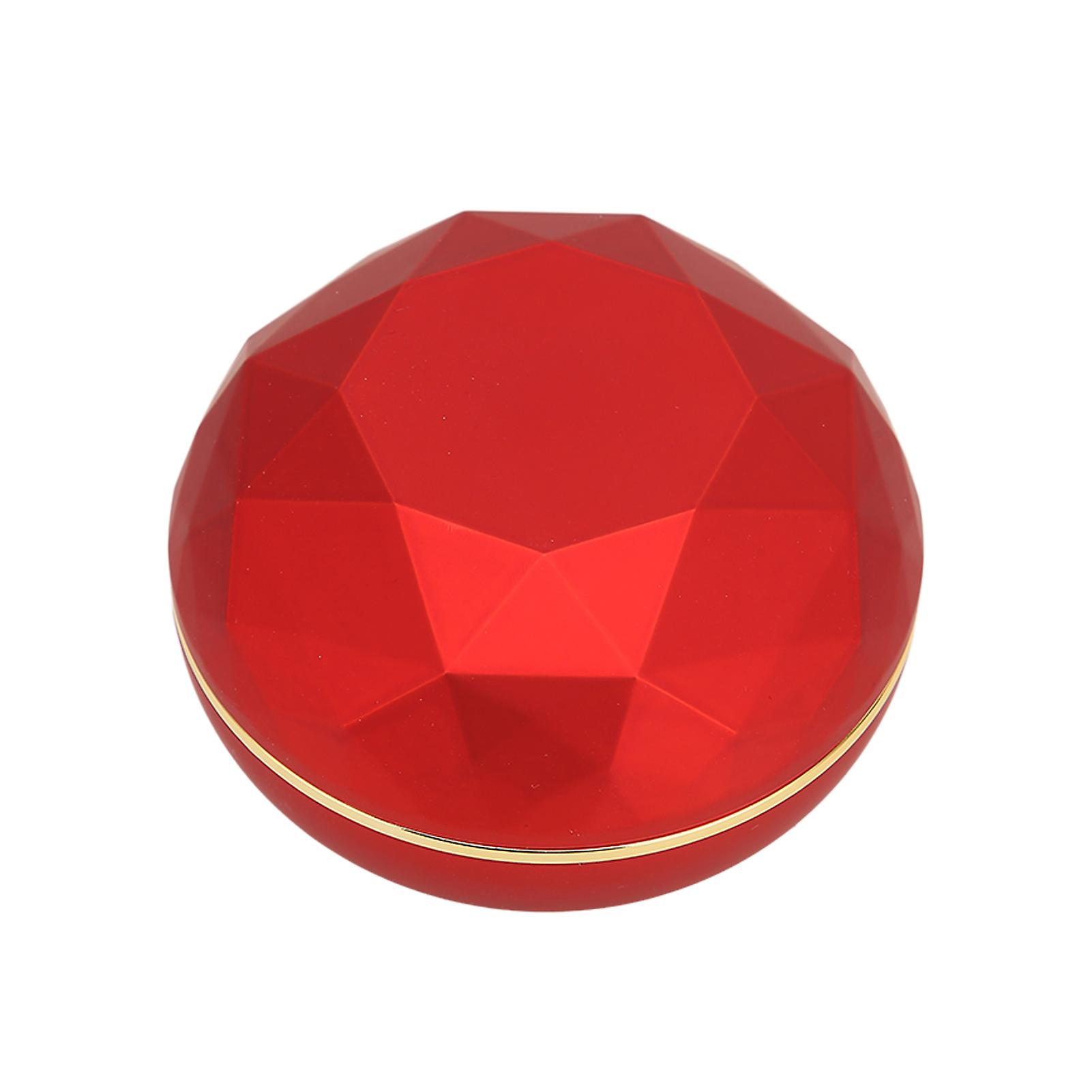 Ring Box Round Shape Jewelry Display Gift Storage Box Organizer With Led Light For Proposal Engagement Weddingred