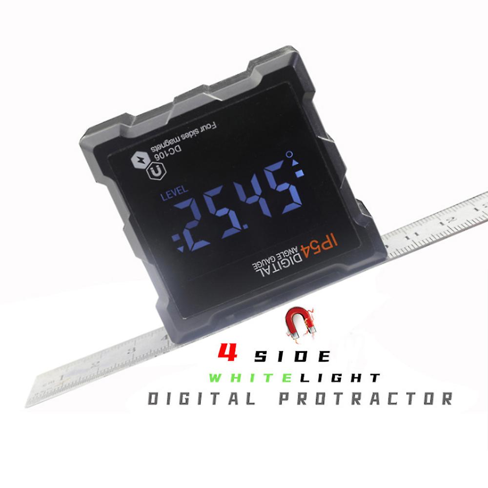 Angle Meter Inclinometer Digital Display Lcd Screen Waterproof And Dustproof Gradient Level Meter Protractor With Magnet On All Sides