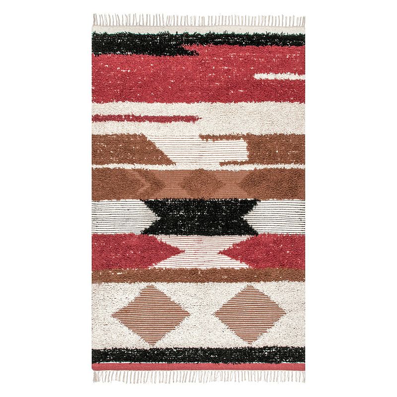 nuLoom Jenesis Shaggy Mottled Abstract Area Rug