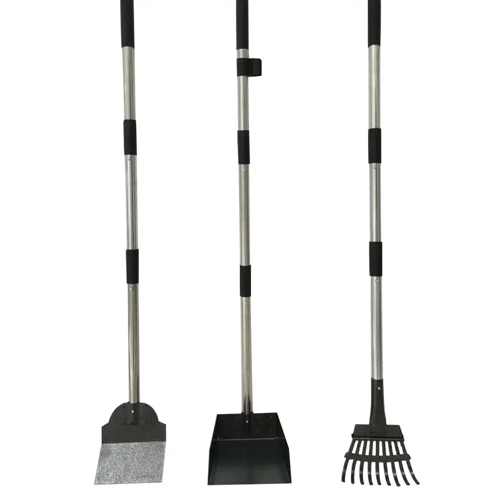 Home cleaning quality hand rake metal products outdoor animal cleaning tools three piece set.