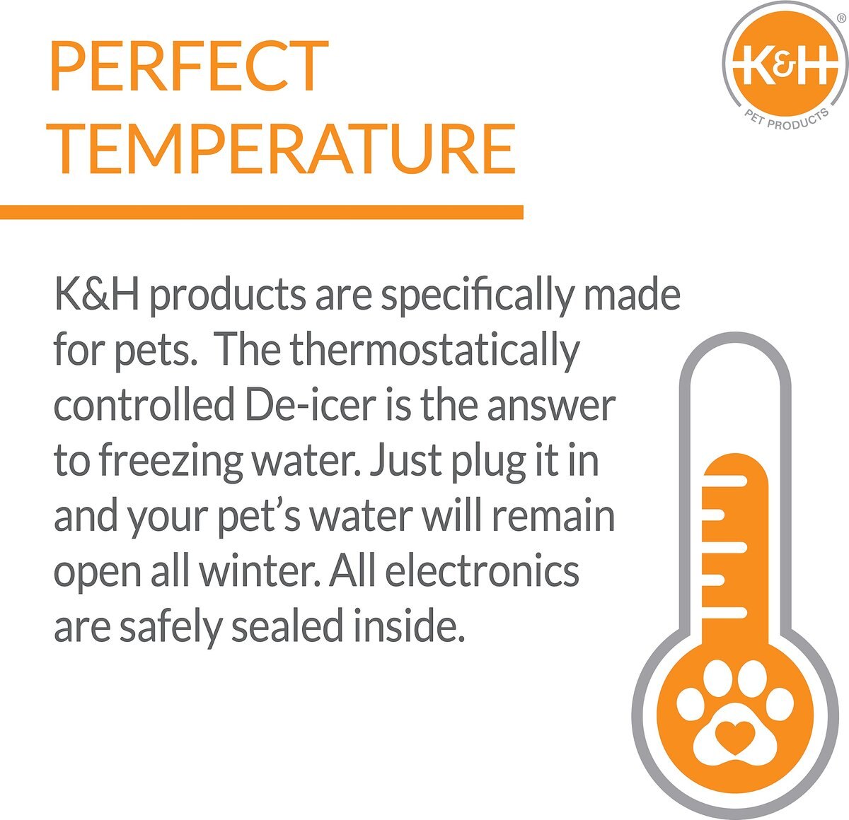 KandH Pet Products Heated Thermo-Poultry Waterer， 2.5-gallon