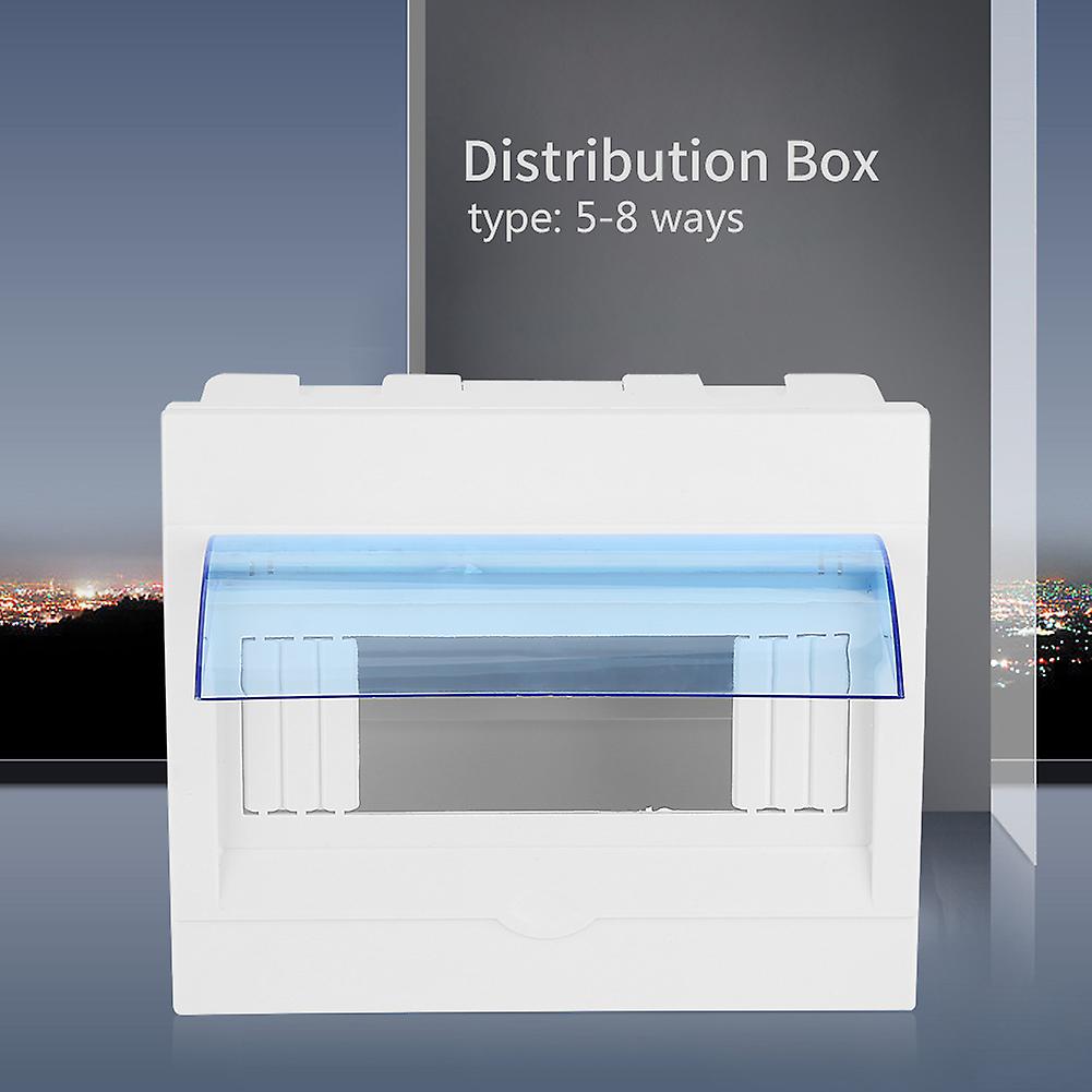 1pc Plastic Distribution Protection Box For 5-8 Ways Circuit Breaker Indoor On The Wall