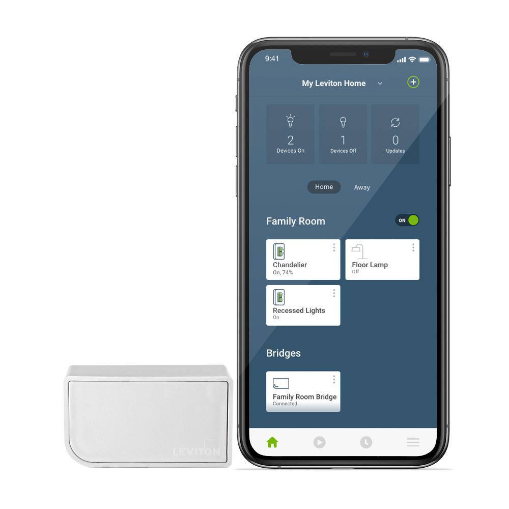 Leviton Decora Smart Wi-Fi Bridge Use with DN6HDDN15S No-Neutral Dimmers and Switches R02-MLWSB-1RW