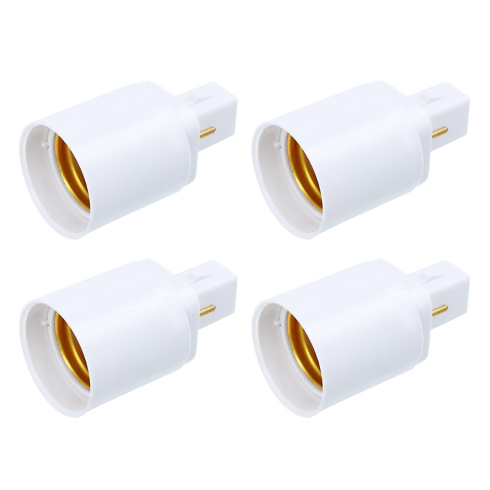 4pcs Professional G24d To E27 2 Pin Light Bulb Socket Adapter Light Holder