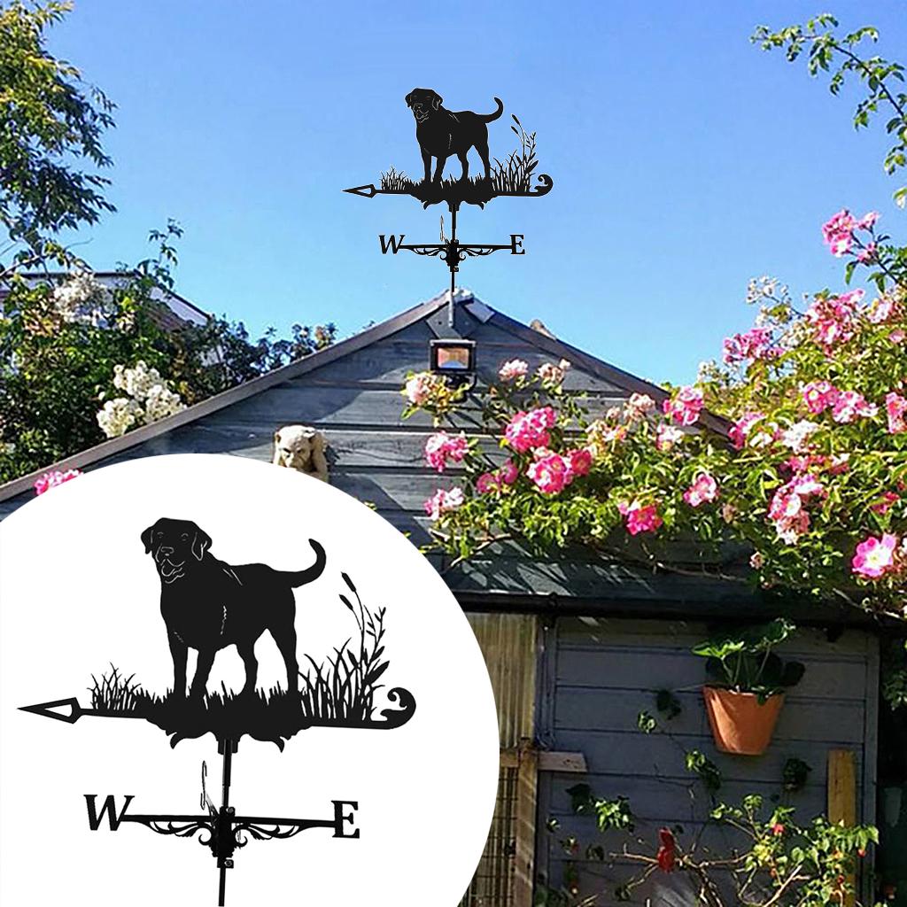 Weather Vane， Iron Durable Retro Farm Scene Garden Stake Weather Vane Professional Measuring Tools - Dog