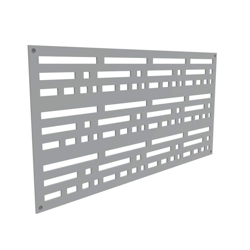 Barrette Outdoor Living 2 ft. x 4 ft. Morse Gray Polypropylene Decorative Screen Panel 73050383