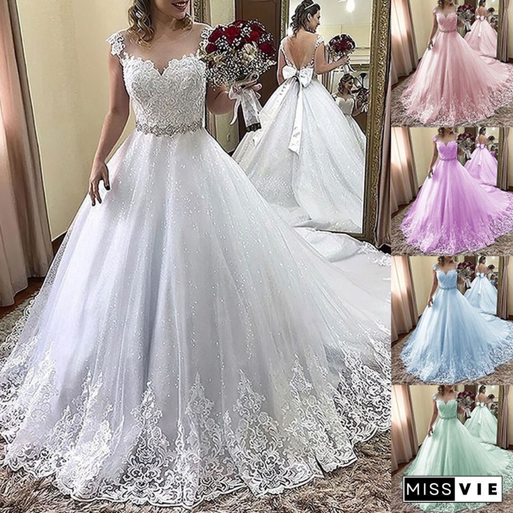 New Arrival Women Fashion Solid Color Plus Size Maxi Dress Long Sleeve Floor Length Lace Women Evening Dress V-Neck Prom Dress Wedding Dress