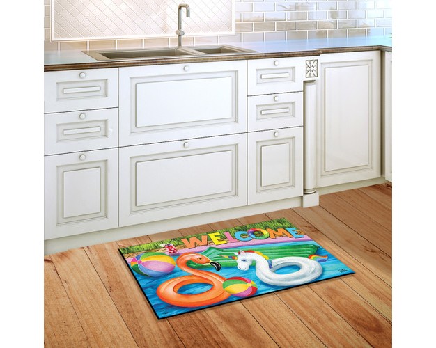 Briarwood Lane Welcome To The Pool Summer Doormat Indoor Outdoor