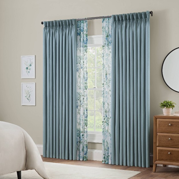 Serendipity 10 Pinch Pleat Light Filtering Curtain Panel Waverly