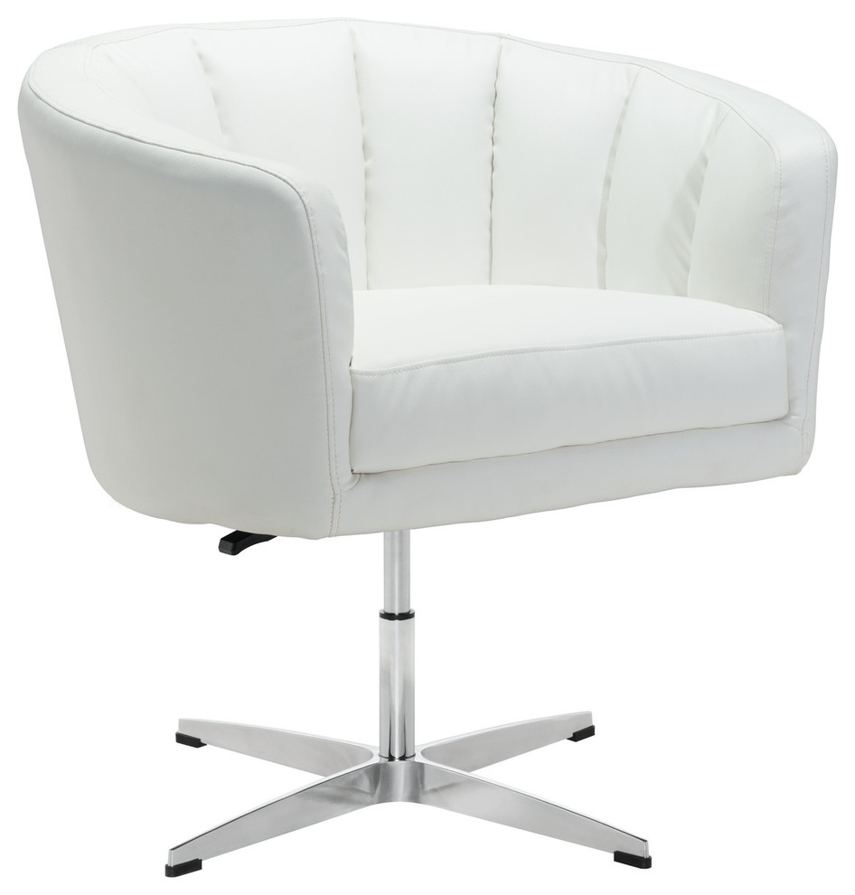 Wilshire Occasional Chair White   Contemporary   Armchairs And Accent Chairs   by Kolibri Decor  Houzz