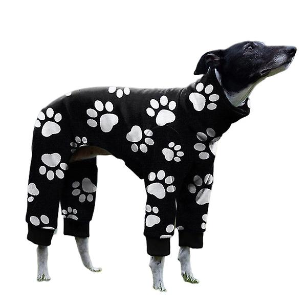 Dog Pajamas Medium Large Dog Paw Printed Greyhound Pajamas Jumpsuit Bodysuit -medium