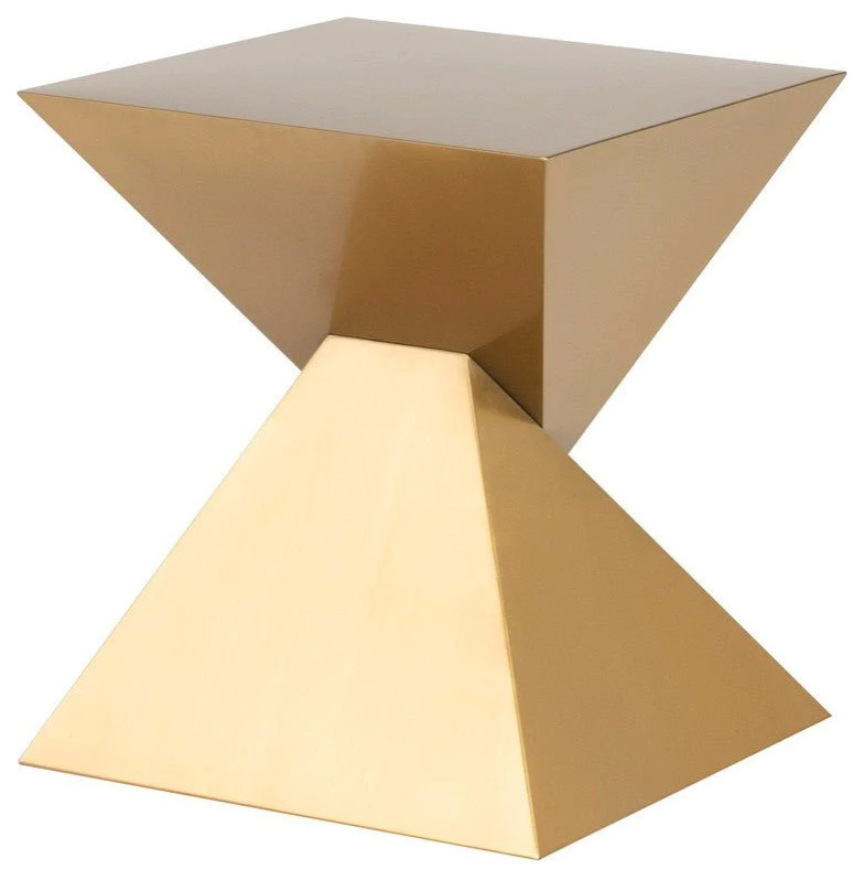 Azalea Gold Side Table   Contemporary   Side Tables And End Tables   by Rustic Home Furniture Deco  Houzz