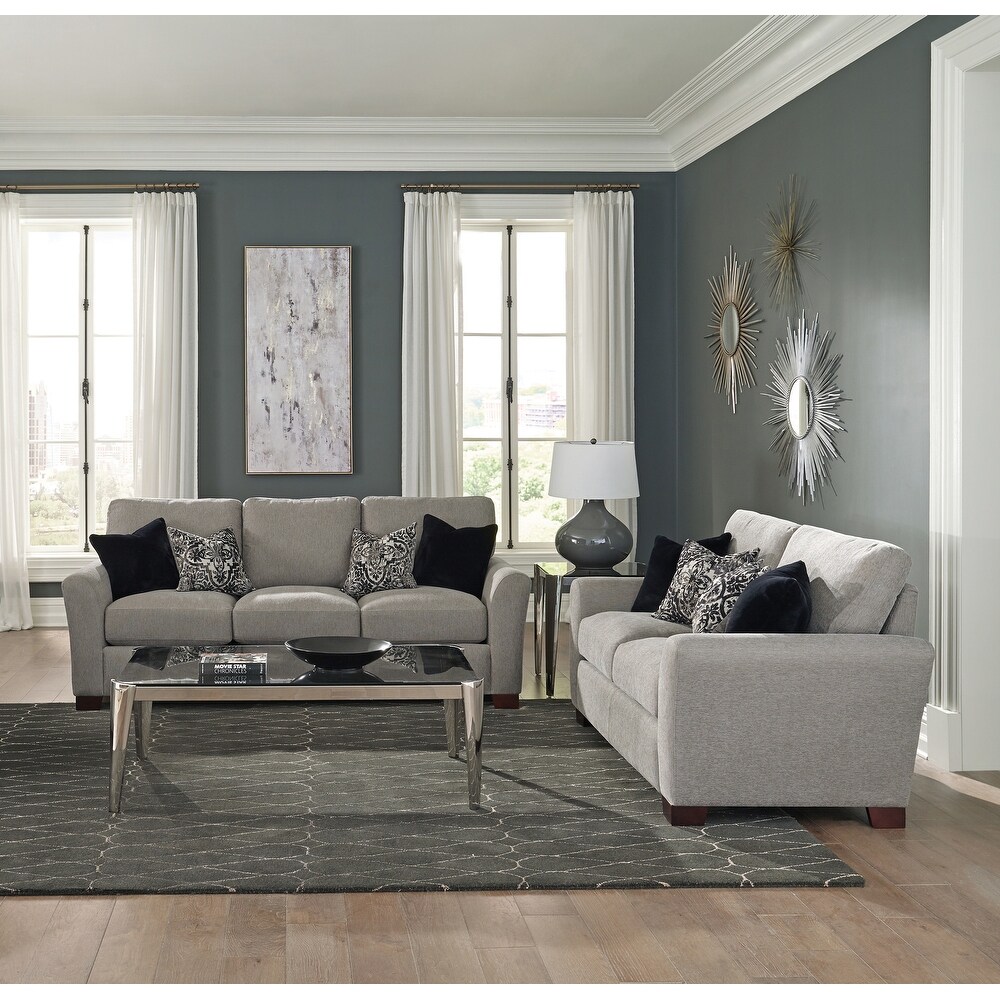 Coaster Furniture Drayton Warm Grey 2 piece Flared Arm Living Room Set