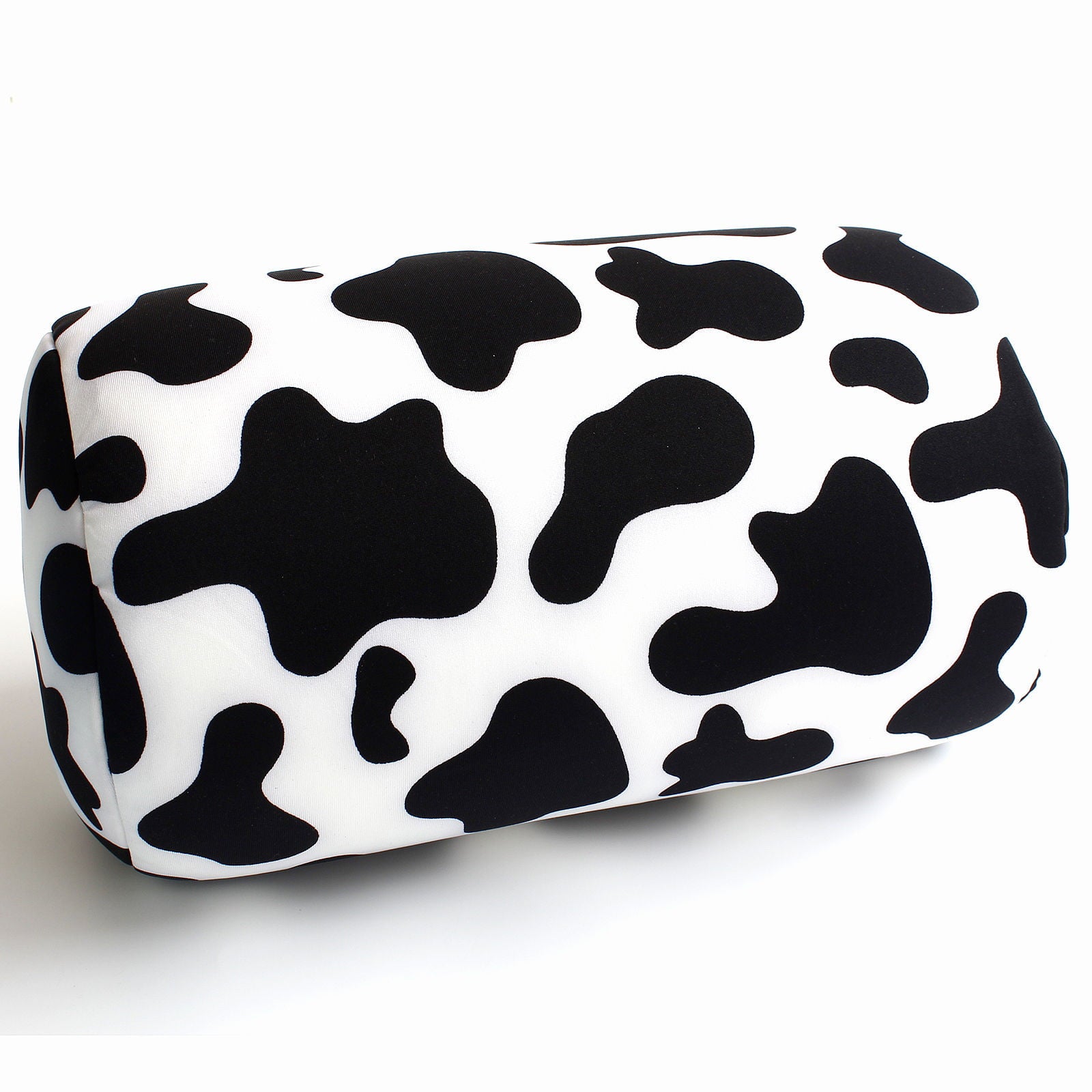 Bookishbunny Micro bead Roll Bed Chair Car Cushion Neck Head Soft Support Back Pillow Cow Print