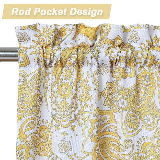 Trinity Paisley Floral Kitchen Tier Curtains For Bathroom Cafe Bedroom