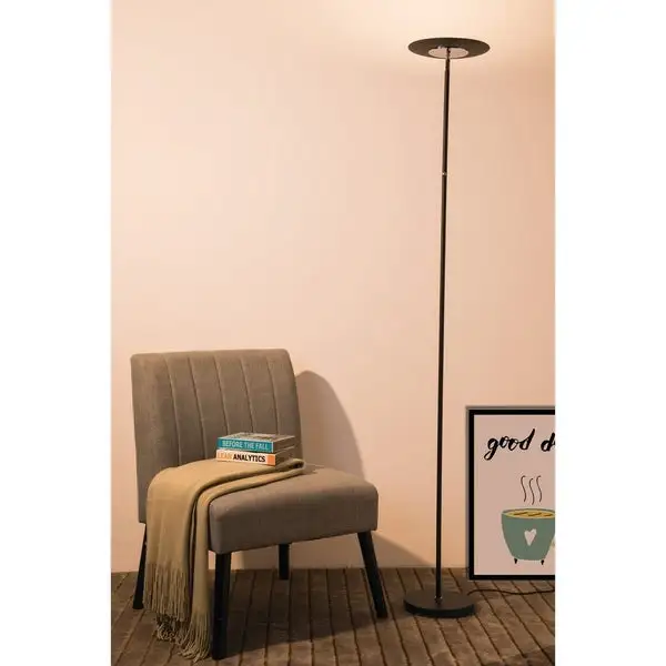 Linea LED Adjustable Torchiere Metal Floor Lamp