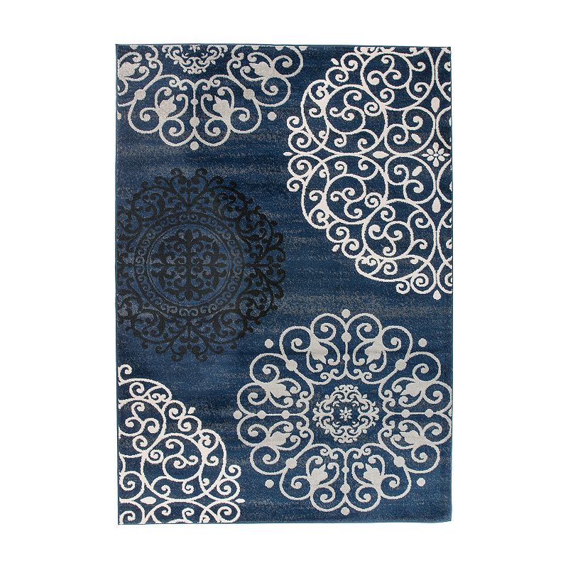 World Rug Gallery Toscana Contemporary Modern Floral Rug