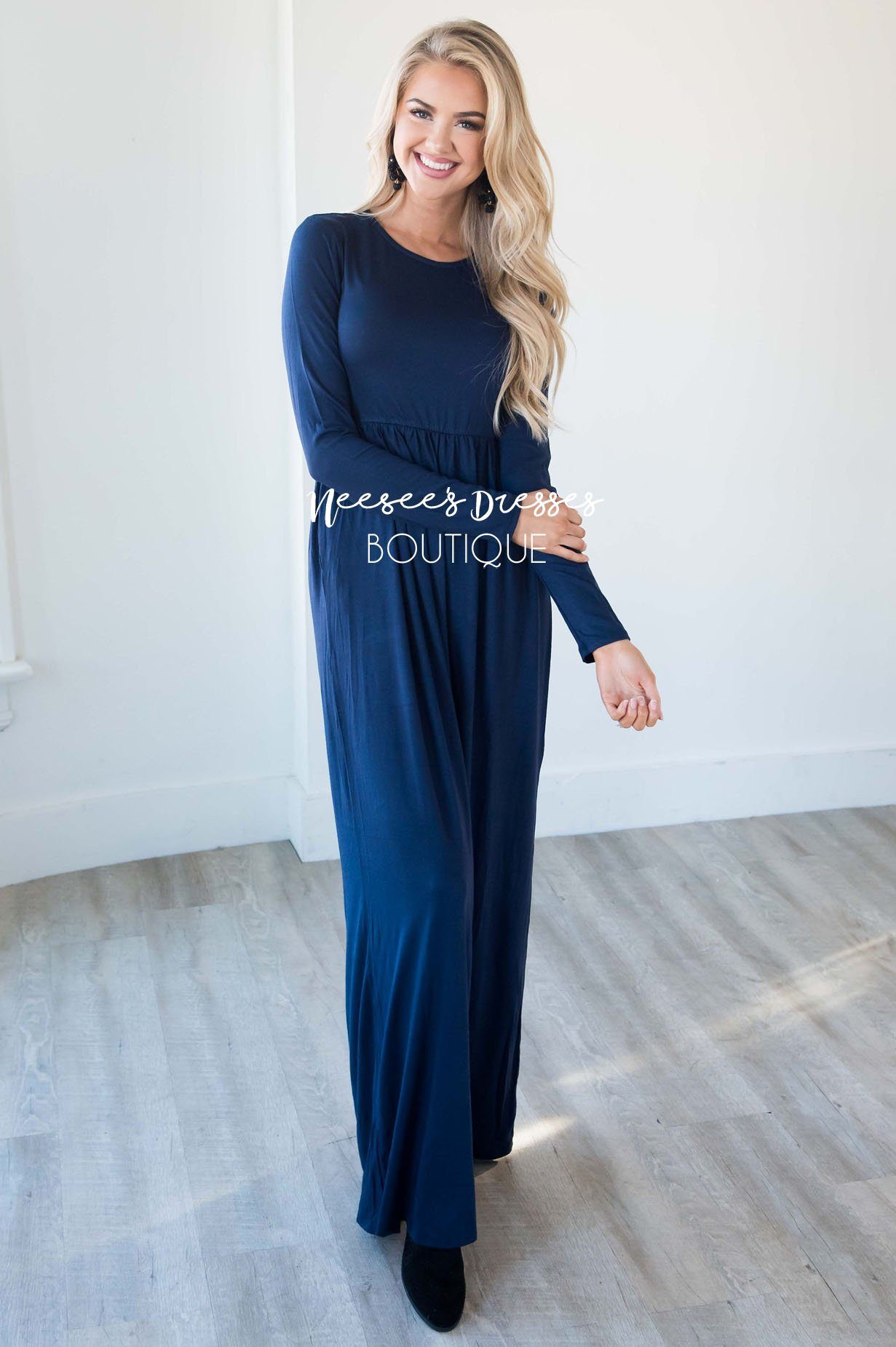 The Aline Long Sleeve Maxi Dress