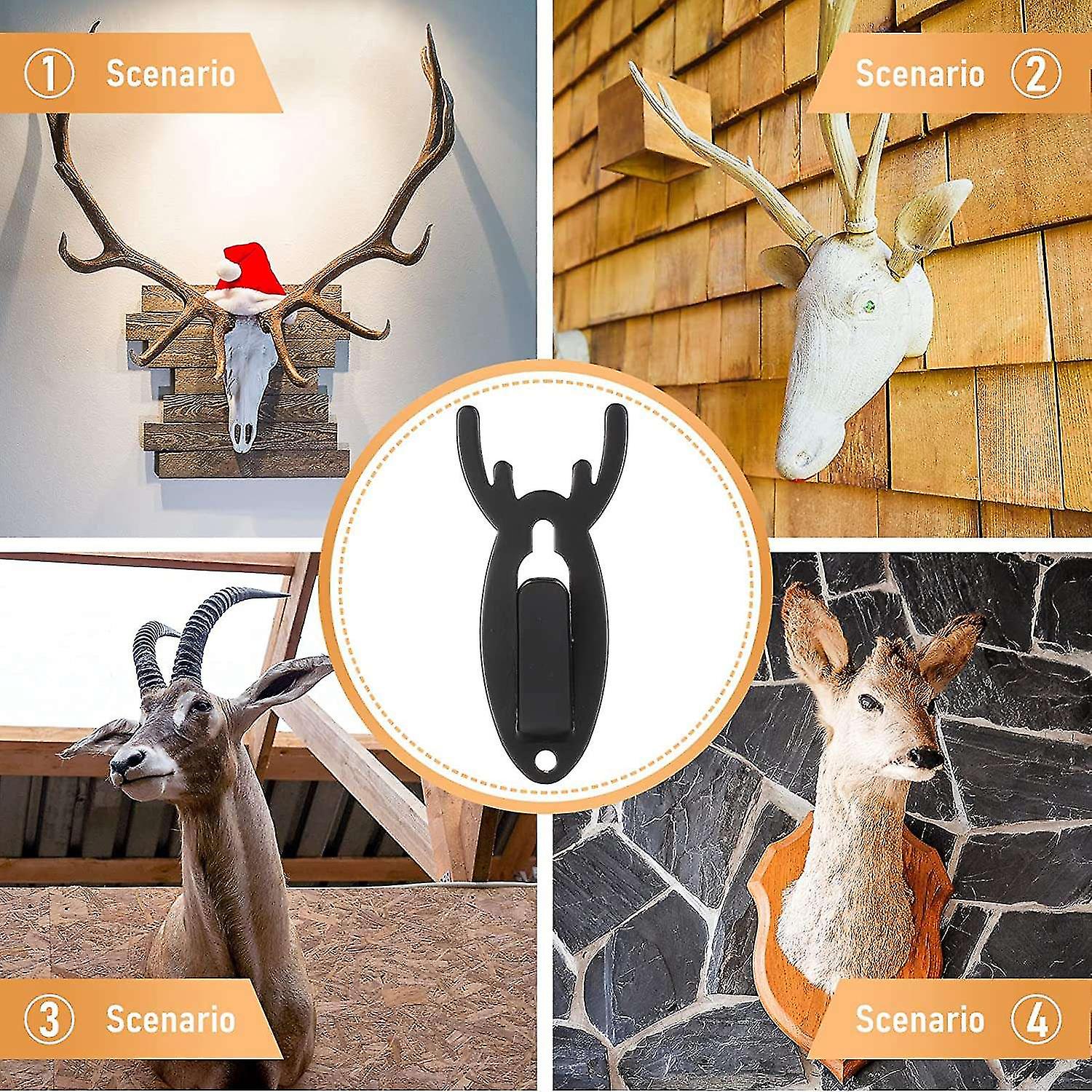 8 Pcs European Mount Skull Hanger Deer Skull Hooks Style Mounts Deer Skull Hanging And Mounting