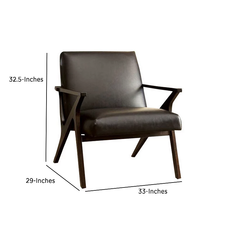 Dubois Contemporary Chair In Brown Finish