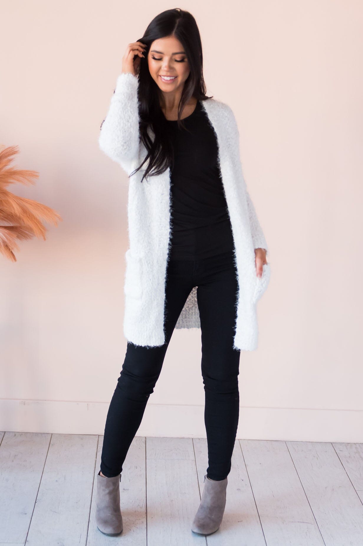 Soft & Cuddly Modest Sweater Cardigan