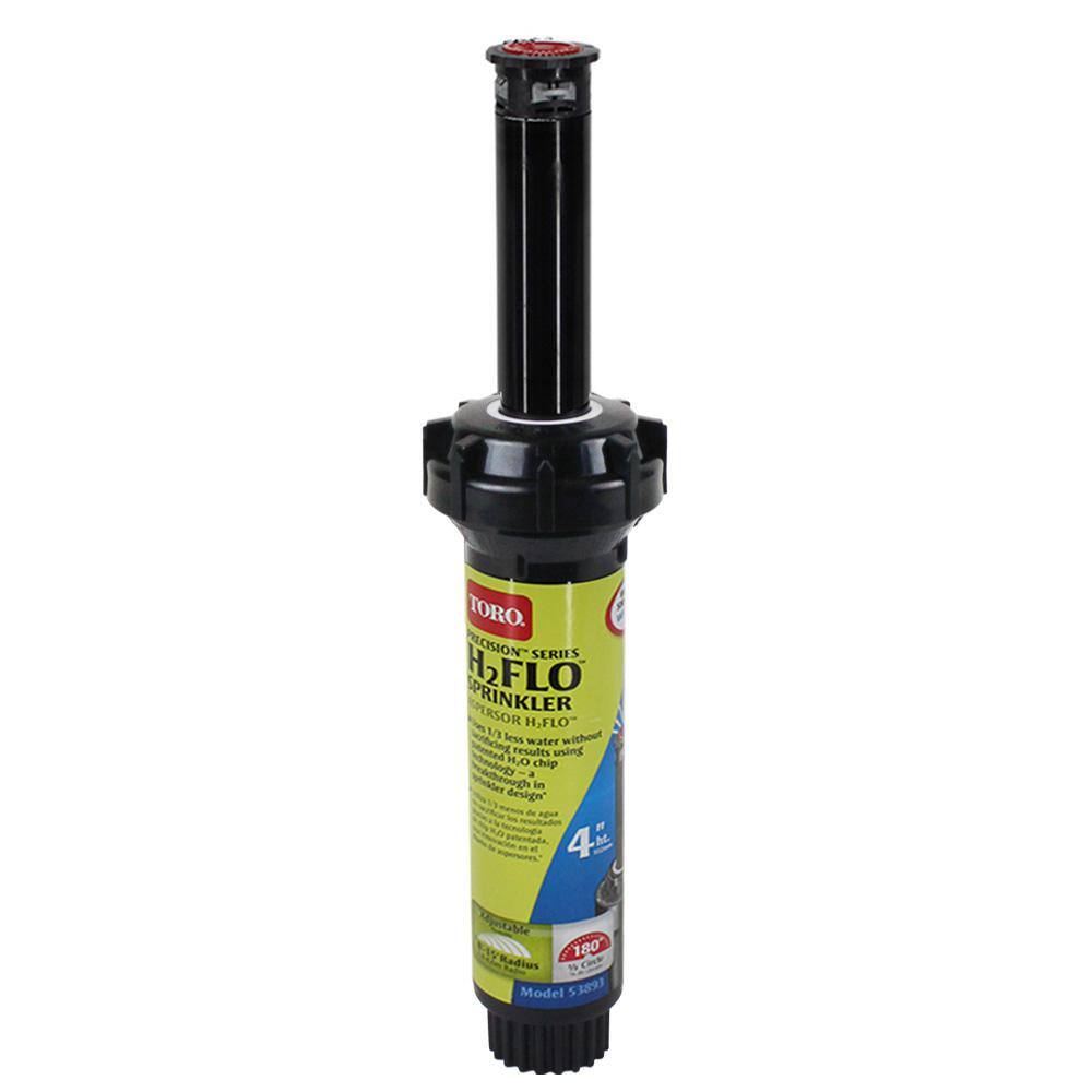 Toro H2FLO Precision Series Sprinkler 4 in. Pop-Up with Nozzle 8 ft. to 15 ft. Half 53893