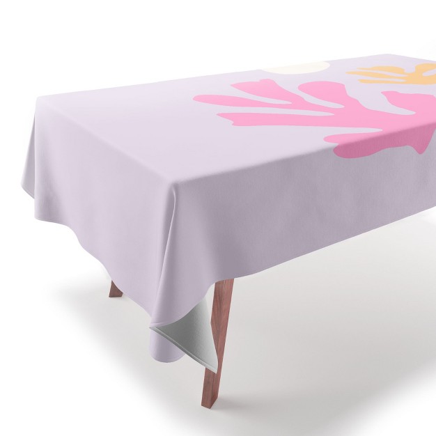 Daily Regina Designs Lavender Abstract Leaves Modern Tablecloth Deny Designs