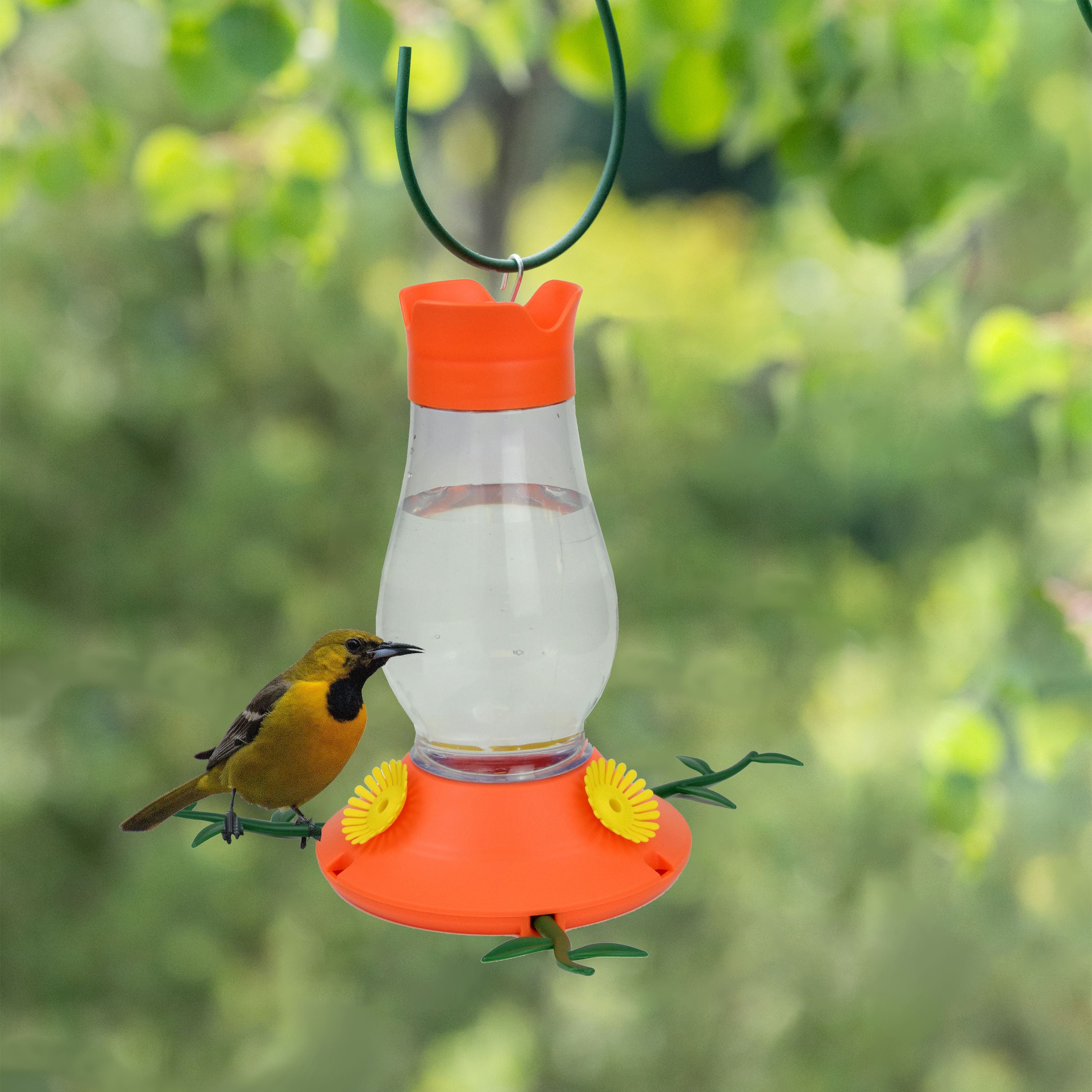 Perky-Pet Plastic Vine Oriole Feeder， Orange - 27 oz Capacity